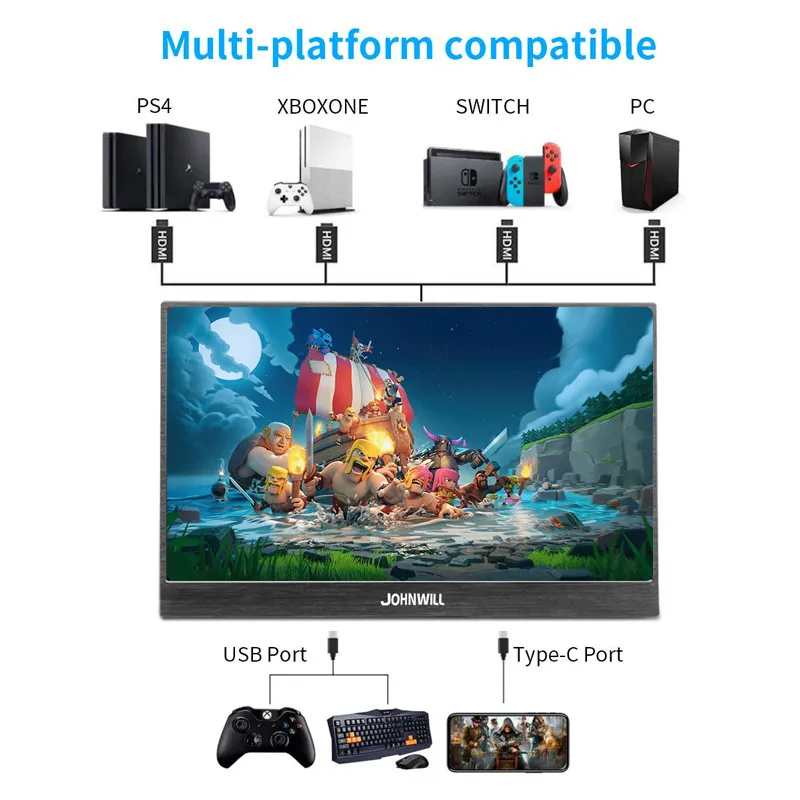 Портативный игровой экран 18 4 дюйма Full HD 3840X2160 4K IPS для PS3 PS4 Macbook 13 3 мини монитор