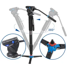 Benro A49TDS4 алюминиевый монопод для стабилизатор для камеры S4 шаровая Головка штатива 5 секций сумка для переноски Максимальная загрузка 4 кг DHL