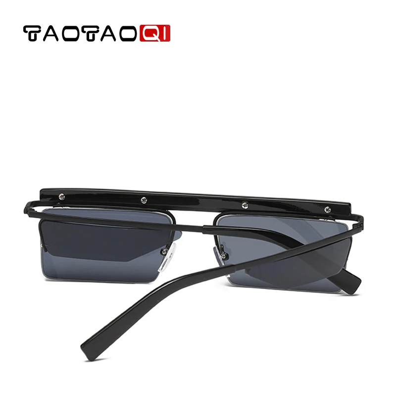 TAOTAOQI солнцезащитные очки с квадратными линзами с Для женщин модные дизайнерские туфли с квадратным панк ретро солнцезащитные очки Для мужчин очки без оправы женский UV400 Oculos de sol masculino