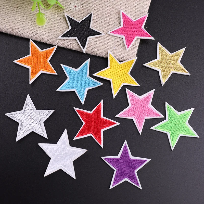 

1pcs mix Star Patch for Clothing Iron on Embroidered Sew Applique Cute Patch Fabric Badge Garment DIY Apparel Accessories