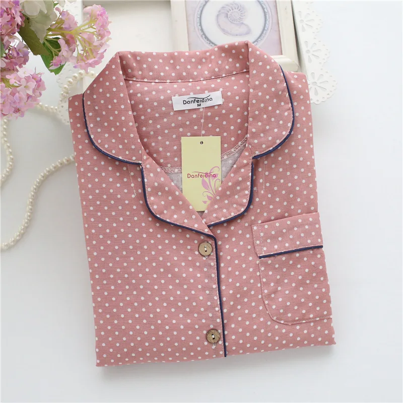 Korea Fresh maple leaf pajama sets women 100% gauze cotton long sleeve casual sleepwear women pyjamas summer hot sale 2020 Korea Fresh maple leaf pajama sets women 100% gauze cotton long sleeve casual sleepwear women pyjamas summer hot sale 2020