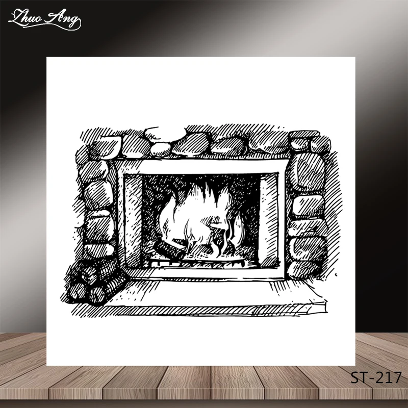 

ZhuoAng Warm stove/winter Transparent and Clear Stamp DIY Scrapbooking Album Card Making DIY Decoration Making