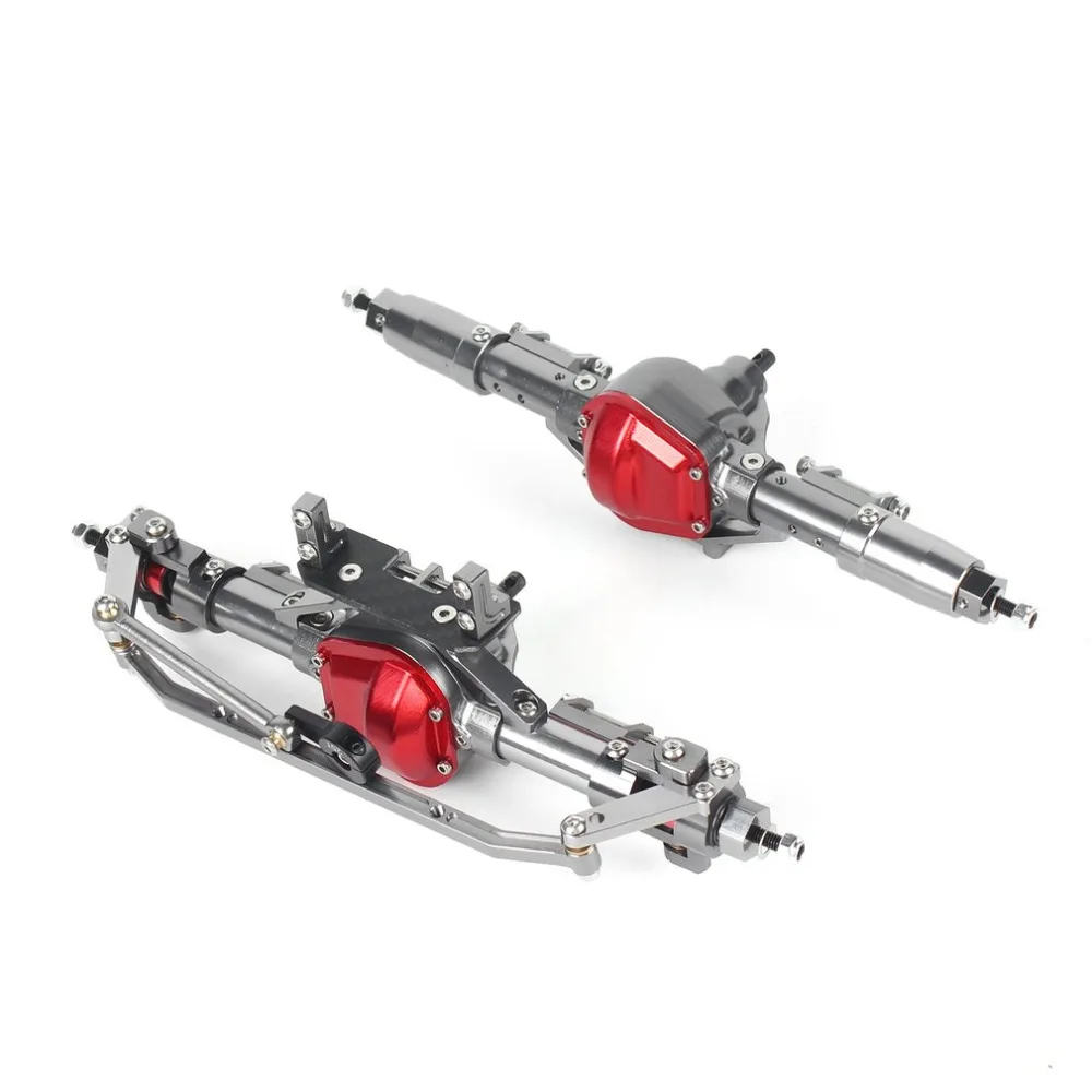

1 Set 1/10 Rc Car Complete Alloy Front and Rear Axle CNC Machine for 1:10 Rc Crawler AXIAL SCX10 RC4WD D90 Truck Car Parts