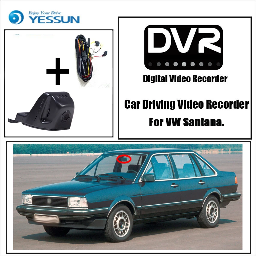 YESSUN Car DVR Driving Video Recorder for Volkswagen Santana Mini Control APP Wifi Camera Novatek 96658 Registrator Dash HD Cam |