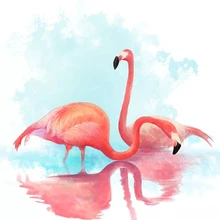 5D Diy алмаз живопись полный квадратный Фламинго вечерние украшения дома Алмазная мозаика пользовательские фото-и Прямая