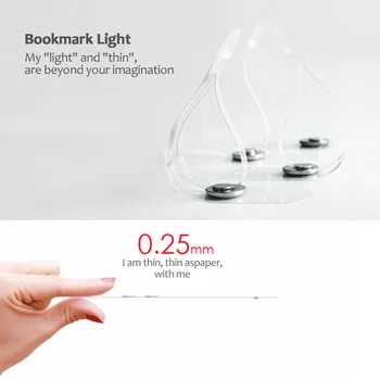 

Mini Book Light Ultra Bright Bookmark Night Lamp Flexible LED Book Reading Light Bedroom can CSV