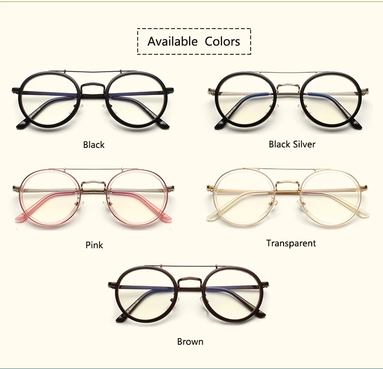 Винтажные круглые оправы для очков, женские и мужские классические оптические очки, прозрачные линзы, ретро очки, черные прозрачные оправы для очков