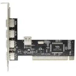 5-порт высокоскоростной USB 2.0 PCI карты контроллера микросхеме (4 + 1) высокое качество PCI Riser карты адаптера Sep03