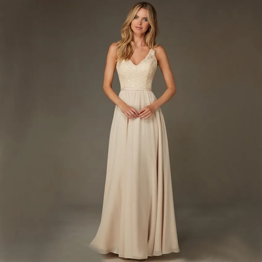 long gown beige color