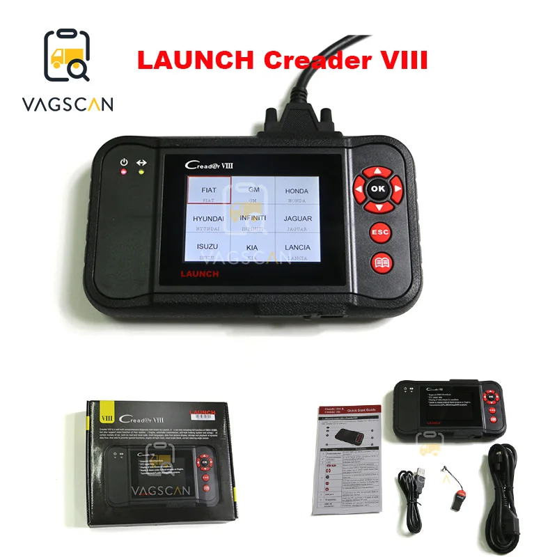 LAUNCH X431 obd2 считыватель кода сканер Creader VII Авто диагностический инструмент поддержка ENG/ABS/SRS/Подушка безопасности