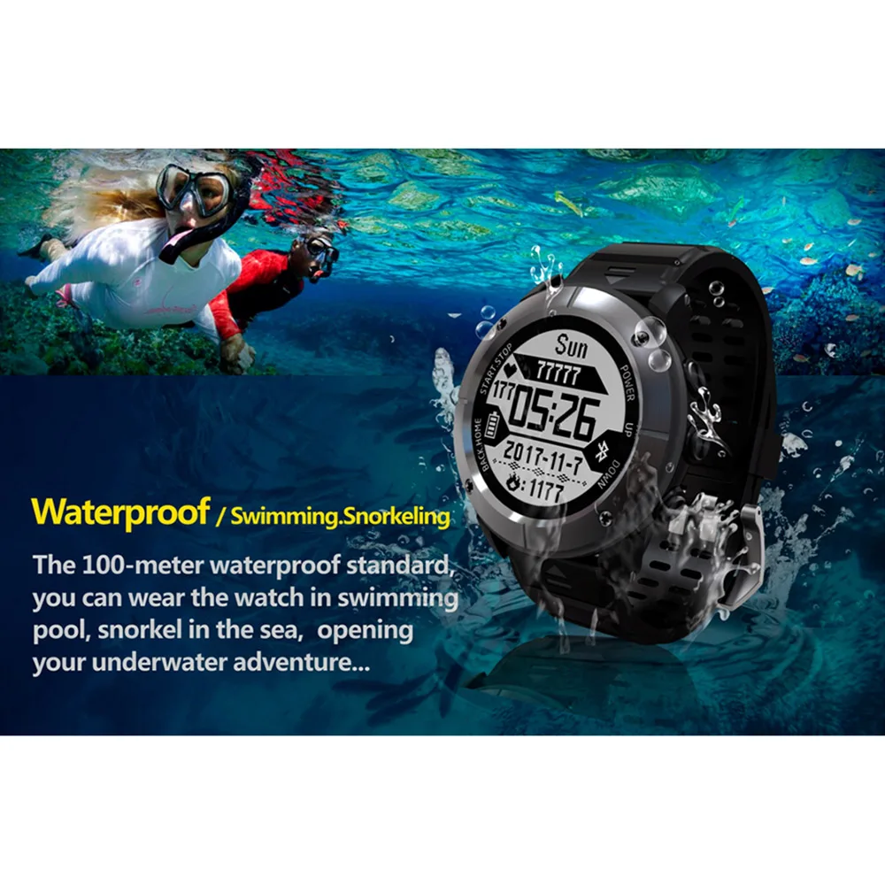 Смарт-часы UW80C IP68 200 метров, глубокие водонепроницаемые часы с датчиком погоды, пульсометром, gps термометром, спортивные смарт-наручные часы