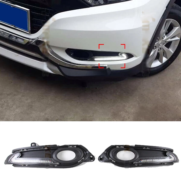 

New Styling LED DRL Daytime Running Light For Honda Vezel HRV HR-V 2015 2016 Ultra-bright External Lights High Quality