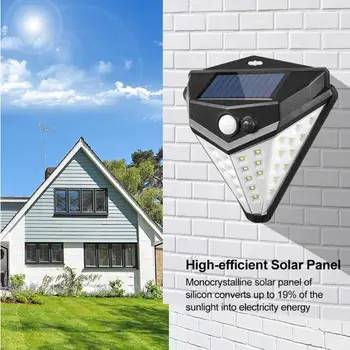 

38LED Solar Motion Sensor Wall Lamp Outdoor Waterproof Yard Security Light