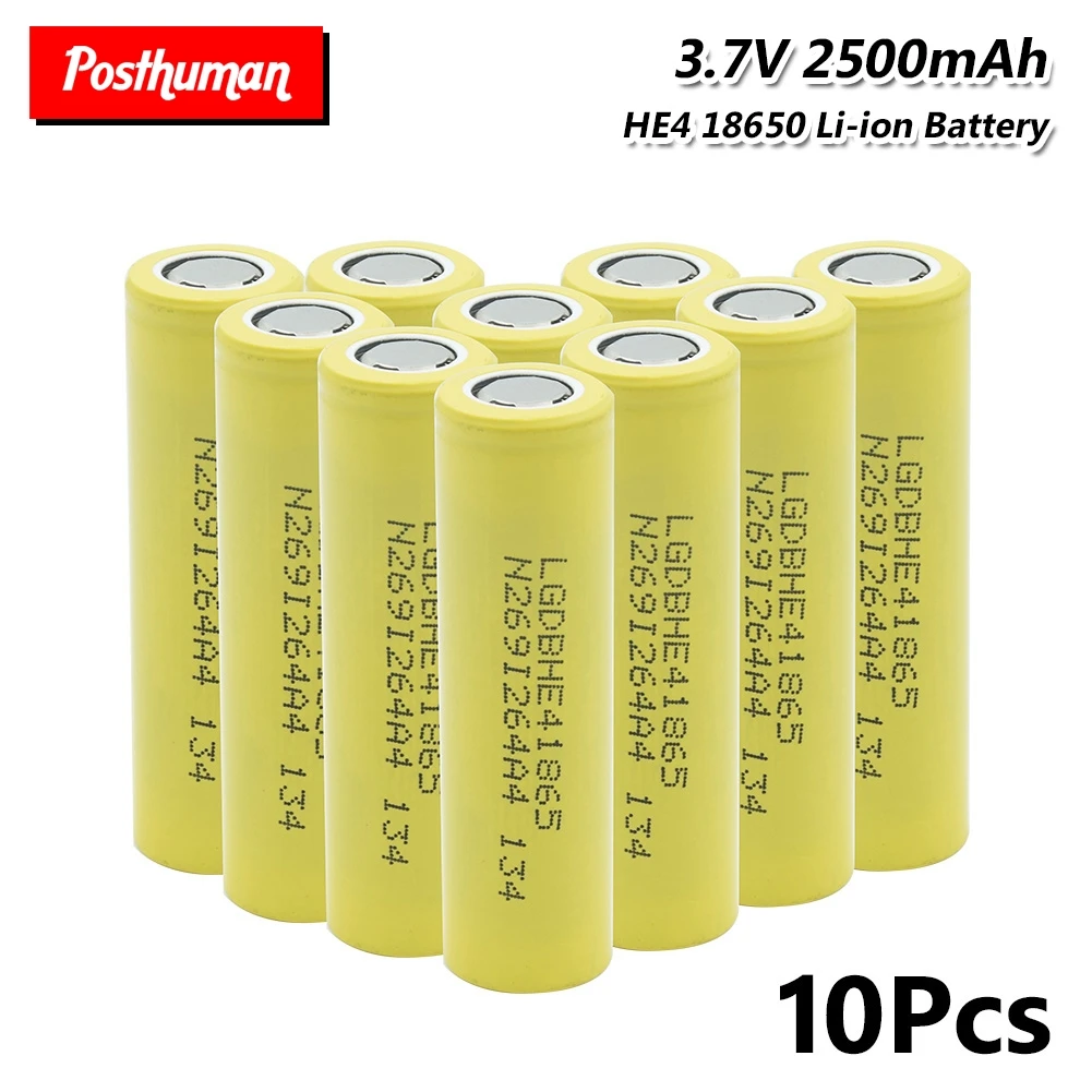 

2019 POSTHUMAN 2500mAh 35A High Drain 100% New Original 18650 HE4 IMR Rechargeable Battery For electronic cigarette