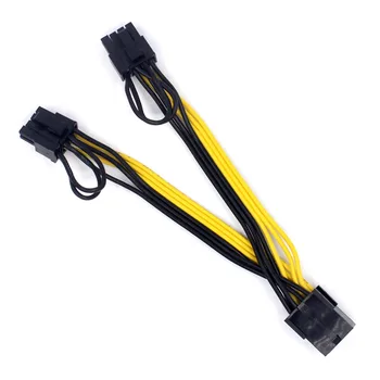 

PCI-E PCIE 8p Female to 2 Port Dual 8pin 6+2p Male GPU Graphics Video Card Power Cable Cord 18AWG Wire F19803