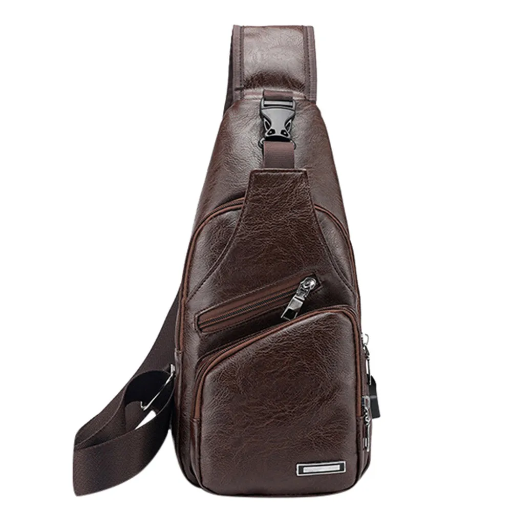 Мужские сумки через плечо, Мужская нагрудная сумка с USB, дизайнерская сумка-мессенджер, кожаные сумки на плечо,, для путешествий, Прямая поставка#30