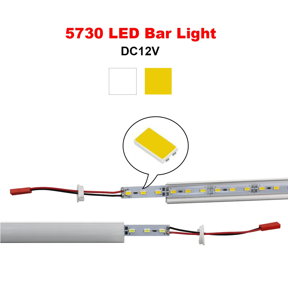 Уголок настенный Кухонный свет DC12V прямоугольный светодиодный светильник SMD5730 50 см Жесткая светодиодная лента для под шкафом