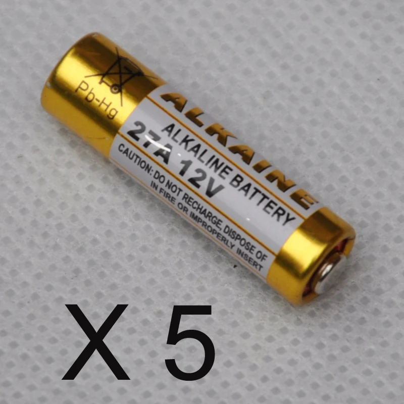 5PCS 27A 12V dry alkaline battery 27AE 27MN A27 for doorbell,car alarm