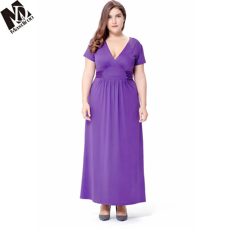 Maxdiroo Elegant Summer Women Dress V neck Short Sleeve Ladies Dresses