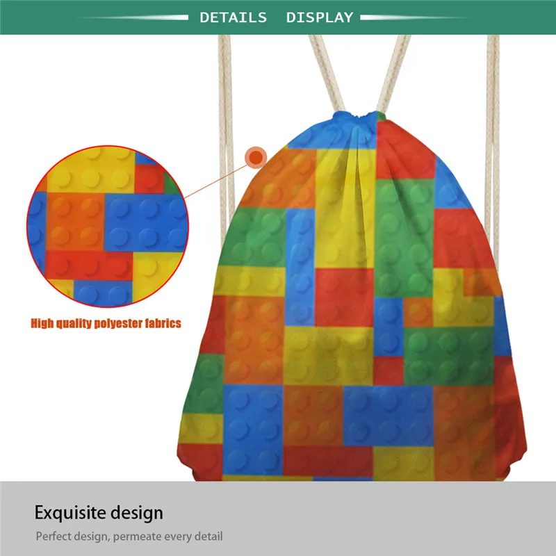 INSTANTARTS Brand Design 3D Rainbow Crazy Horse Print Drawstring Bag String Cincn Sack Backpack Women Men Mini Bagpack Schoolbag INSTANTARTS Brand Design 3D Rainbow Crazy Horse Print Drawstring Bag String Cincn Sack Backpack Women Men Mini Bagpack Schoolbag