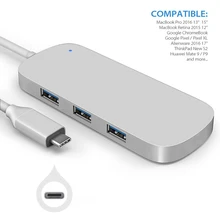 3 порта USB C концентратор 4K HDMI адаптер Thunderbolt 3 USB 3,0 type-C концентратор TF SD PD адаптер для MacBook Pro Air 13