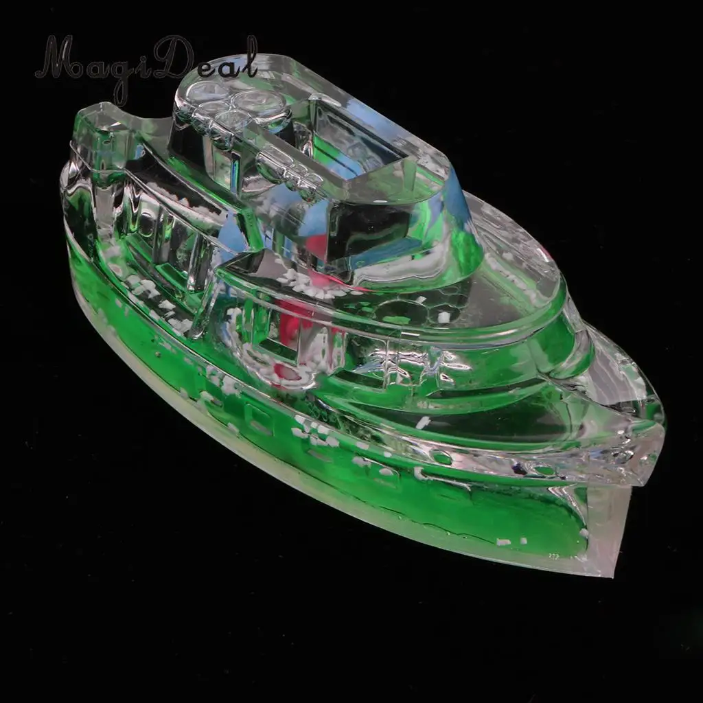 Sensory Toy For Relaxation, Boat Shaped Pen Holder Liquid Motion Bubbler Toy
