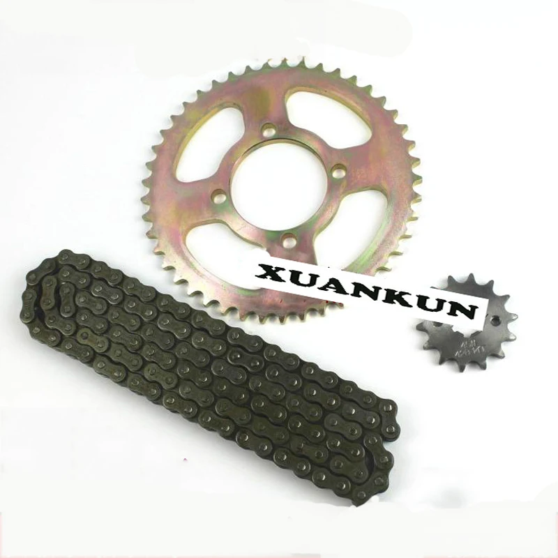 XUANKUN мотоциклетные части 125 JYM125 YBR125 наборы цепочек размеры зубные пластины цепи