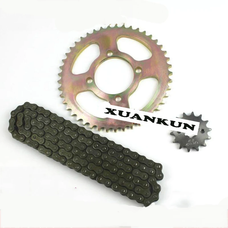 

XUANKUN Motorcycle Parts 125 JYM125 YBR125 Sets Chain Sizes Tooth Plates Chains