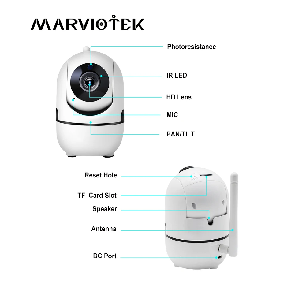  1080P Wireless IP Camera Wifi Intelligent Auto Tracking Human Home Security Network CCTV Camera Mot - 32983526645