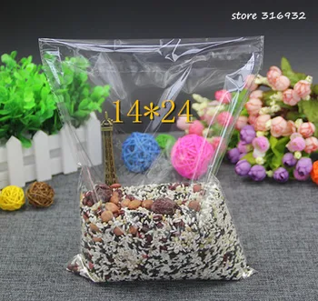 

Clear Resealable Cellophane/BOPP/Poly PVC Bags 14*24cm Clear Self Adhesive Seal Plastic Bags 14*24 cm