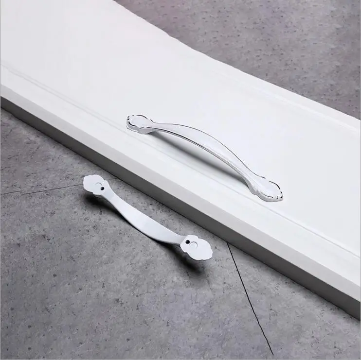 Европейский стиль белый шкаф ручка для дверцы выдвижного ящика Лаковая мебель