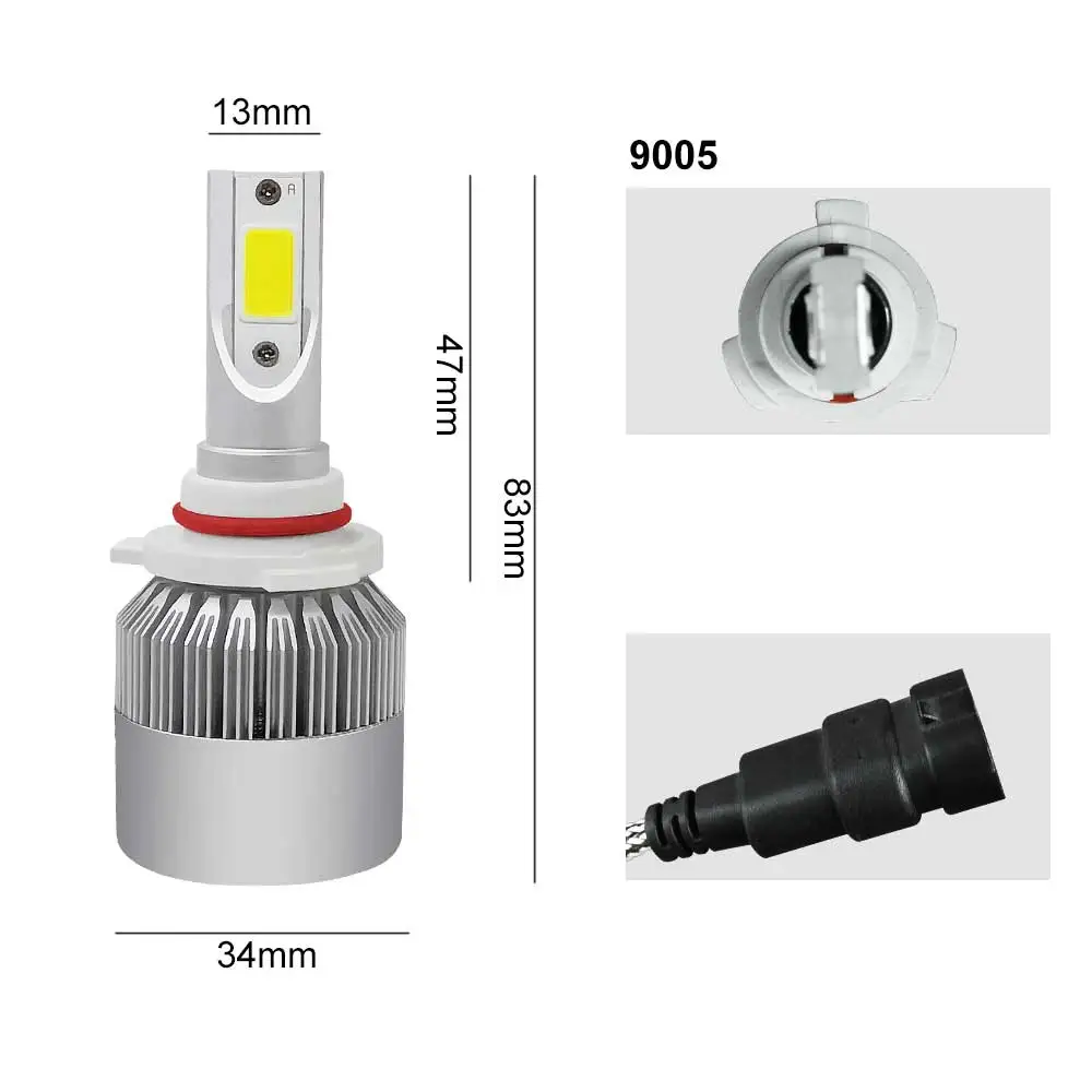 Roadsun автомобильный светильник s лампочки Светодиодный H7 H4 H11 H1 H3 H13 880 9004 9005 9006 9007 9003 HB1 HB2 HB3 HB4 H27 Авто головного средства ухода за кожей Шеи светильник s 12V светодиодный светильник