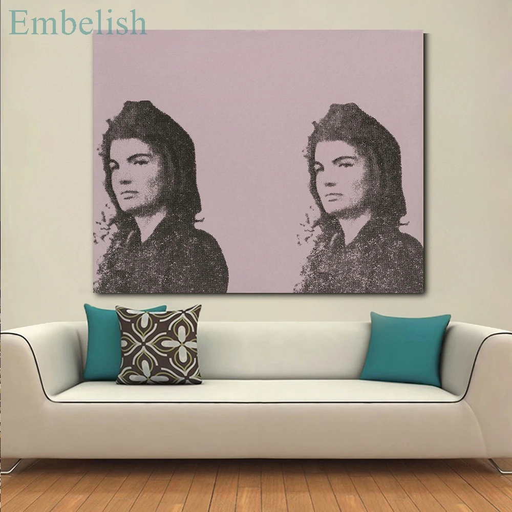 Эмбелиш хит продаж Джеки ii109 от Энди Warhol HD распылитель на холсте картина для