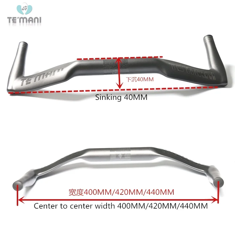 TEMANI Carretera Bicicleta Manillar Resto/TT Put Resto Del Manillar de Carretera Manillar De Fibra De Carbono аэрокарбонат Manil