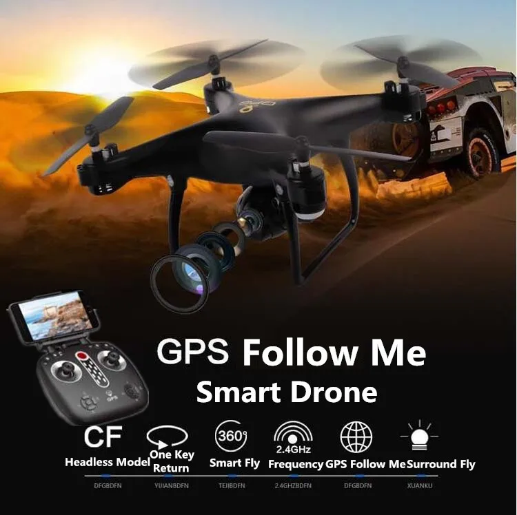 Двойной Профессиональный гоночный Радиоуправляемый квадрокоптер с GPS X25 300 м 720P