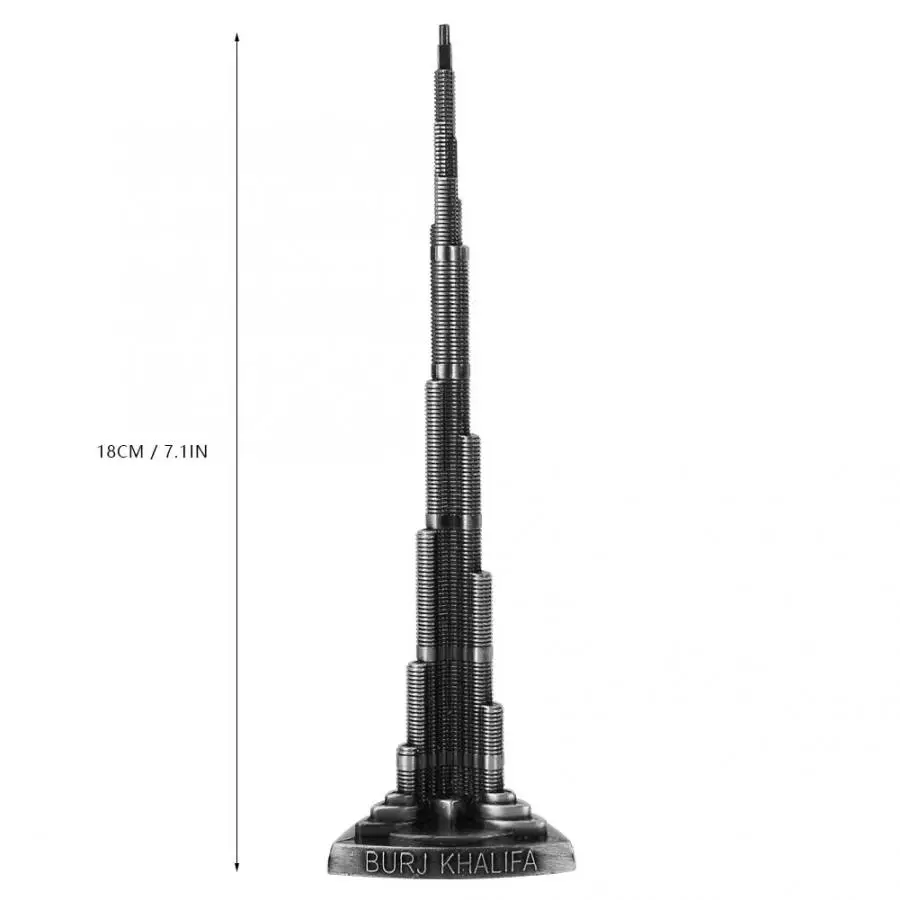 Аксессуары для украшения дома Статуэтка башня будж-Халифа модель сплав миниатюрная Дубай модель башни Искусство ремесло офис Домашний Рабочий стол