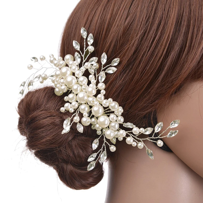 Floral-Pearl-Wedding-Hair-Comb-Sparkling-Silver-Plated-Crystal-Simulated-Pearl-Bridal-Hair-Combs-Hairpin-Jewelry