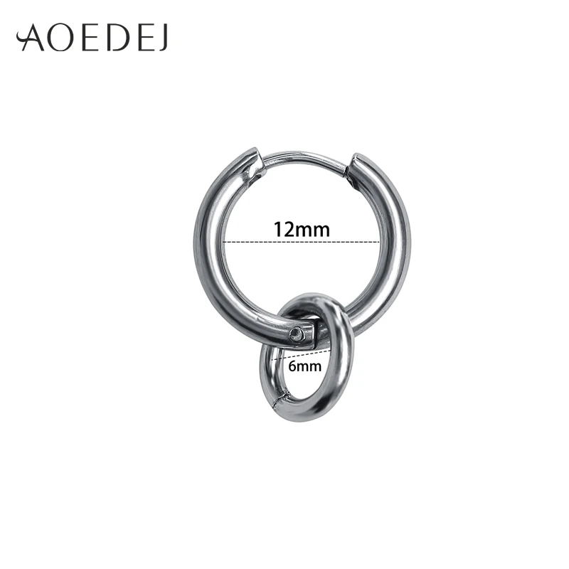 AOEDEJ панк серебряные серьги-кольца для мужчин и женщин 1 пара корейские круглые серьги ювелирные изделия новые мужские серьги обруч ювелирные изделия аксессуары Подарки
