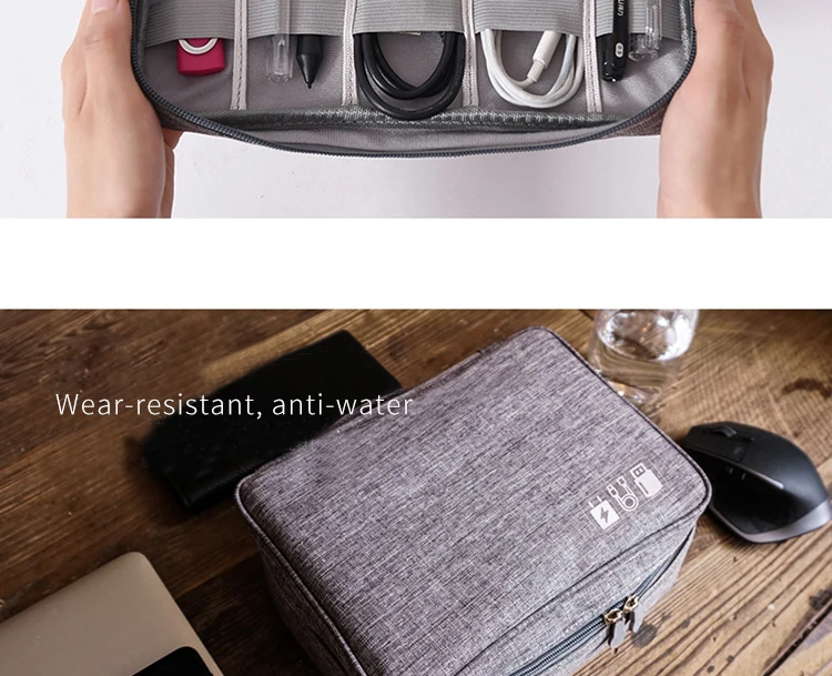 Портативная многофункциональная сумка для путешествий с цифровыми аксессуарами, сумка для хранения кабеля USB, большая емкость, зарядное устройство, гарнитура, посылка