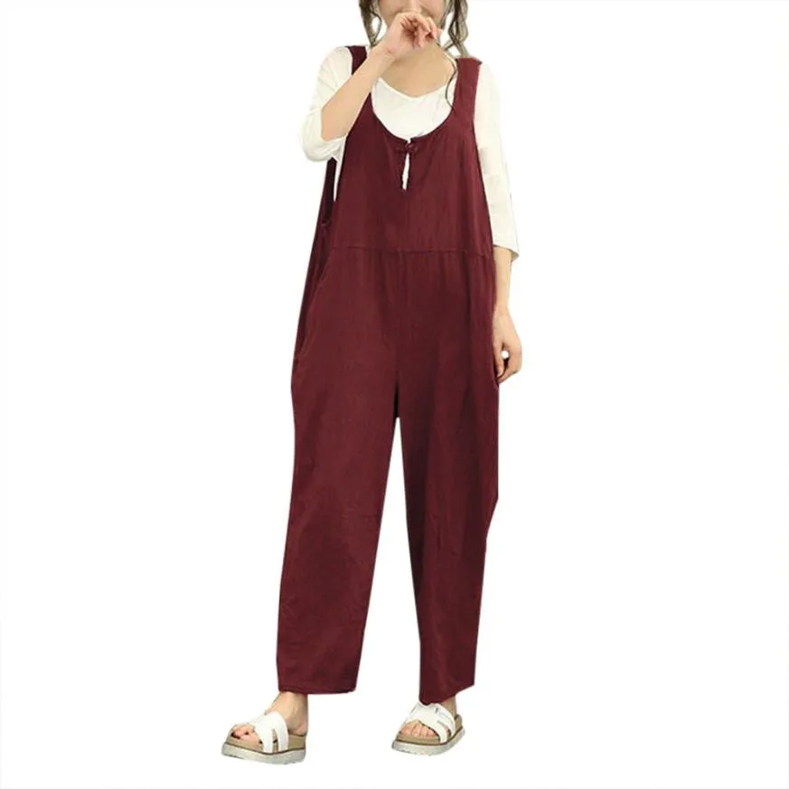 KANCOOLD Jumpsuit summer Women Sleeveless Overalls for