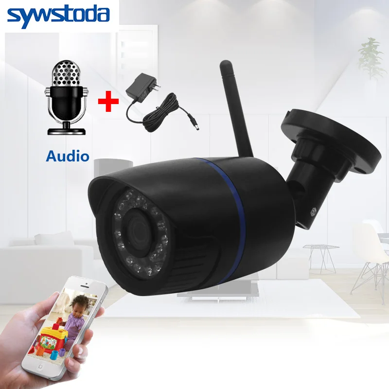 Sywstoda 1080P WiFi Проводная ip-камера HD Сеть 2.0MP WiFi камера Аудио запись водонепроницаемый Nignt Vision IP камера адаптер питания