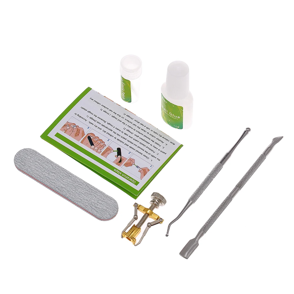 

6Pcs Toenail Ingrown Correction Tools Set Toenail Treatment Fixer Nail Glue Toe Nail Straightening Patch Pusher Lifter Recover