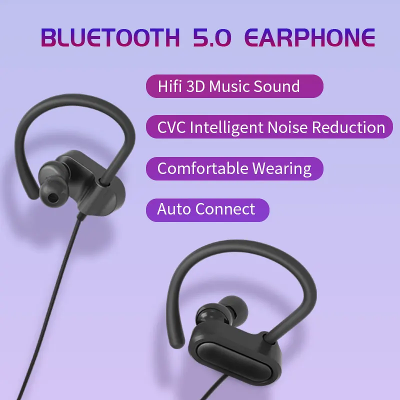 Bluetooth 5 0 Беспроводной наушники 3D стерео звук музыки игровые спортивные фильм