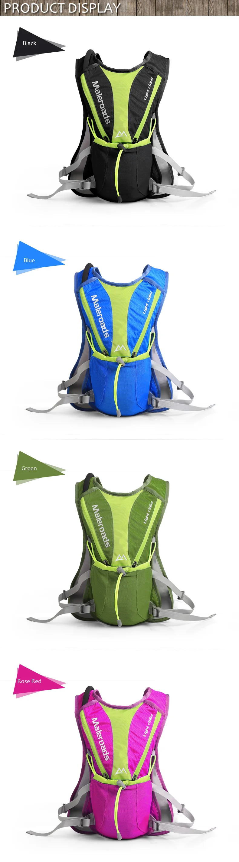 Велорюкзак Maleroads, рюкзак для верховой езды, рюкзак для бега по пересеченной местности, ультралегкий походный гидратационный мини велосипедный рюкзак, сумка для воды, 5л