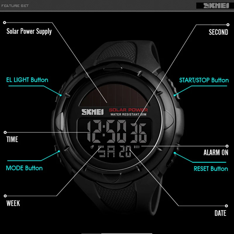 Мужские спортивные часы для дайвинга 50 м цифровые светодиодные армейские часы мужские модные повседневные электронные наручные часы мужские часы Relojes SKMEI