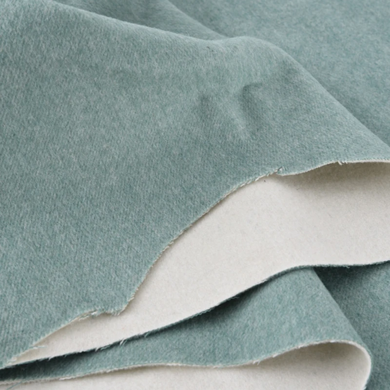 

150CM Wide 800G/M Two-layed White-green Wool Cashmere Viscose Fabric for AutumnWinter Dress Overcoat Jacket Coat H385