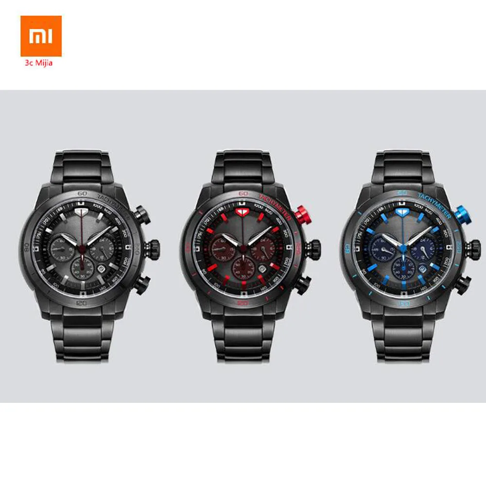 

Xiaomi TwentySeventeen Optical Kinetic Energy Watch EasyTo Convert Visible Light Full Metal body Multi-Function Chronograph Dial