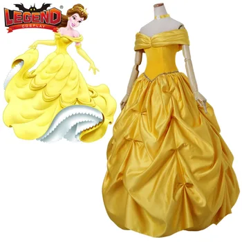 

Adult Belle Dress Beauty and the Beast Bell cosplay costume Golden Belle yellow Dress cosplay costume custom made
