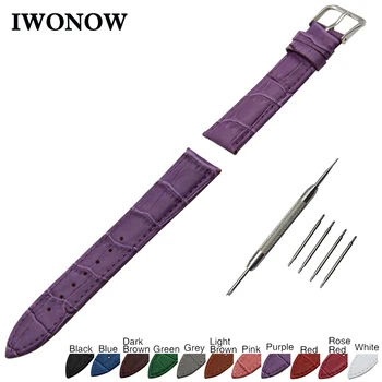 

Croco Genuine Leather Watch Band for Pebble Time Round 20mm / Bradley Timepiece Stainless Steel Buckle Strap Wrist Belt Bracelet