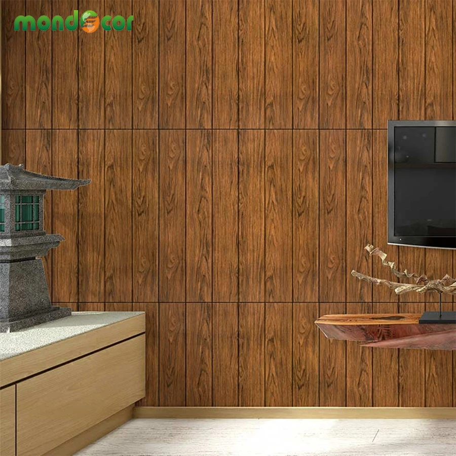 

Vintage Wood Grain Self adhesive Wallpaper Waterproof Wall Stickers Wooden Wall Decal 3D Wallpaper for Bedroom Living Room Decor